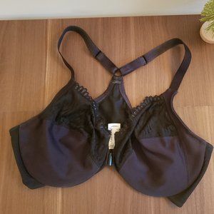 Glamorise Lace Underwire Black Bra 40D